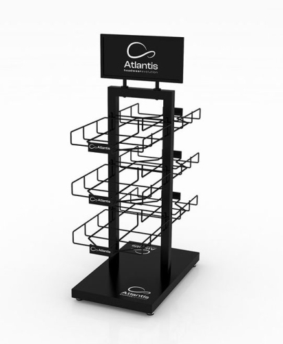 Стойка настольная_ATLANTIS BLACK RETAIL DOUBLE SIDE DISPLAY , черный