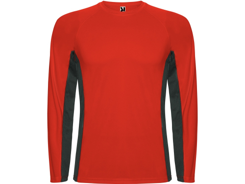 Футболка Shanghai  мужская с длинным рукавом, красный/графитовый