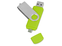 USB/micro USB-флешка 2.0 на 16 Гб Квебек OTG, зеленое яблоко USB/micro USB-флешка 2.0 на 16 Гб Квебек OTG, зеленое яблоко