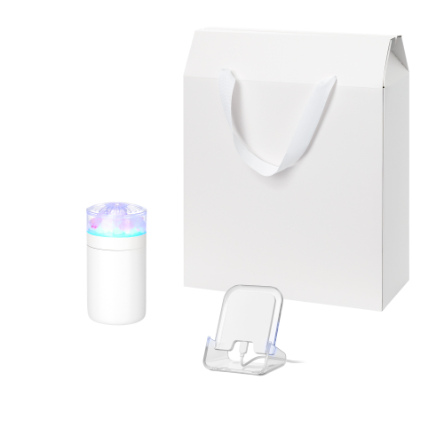 Подарочный набор Crystal, Gloss NEO, белый (увлажнитель воздуха, зарядное устройство)