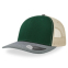 Бейсболка SONIC, 6 клиньев, пластиковая застежка, темно-зеленый, серый, бежевый