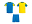 Спортивный костюм Juve, желтый/королевский синий