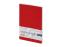 Тетрадь с каменной бумагой А5 Carrara 40 л., линейка, красный