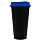 Стакан с крышкой Color Cap Black, черный с синим
