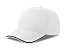 Бейсболка RECY FIVE PIPING, 5 клиньев, застежка-липучка, белый, темно-синий