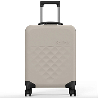 Чемодан складной Rollink Vega 360 55x40x20 см, 4 колеса, серо-бежевый Чемодан складной Rollink Vega 360 55x40x20 см, 4 колеса, серо-бежевый