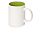 Кружка Sublime Color XL для сублимации 440мл, белый/зеленое яблоко