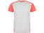 Спортивная футболка Zolder мужская, белый/меланжевый неоновый коралловый