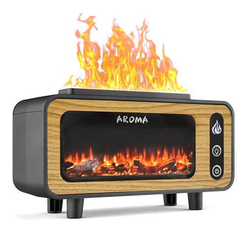 Светодиодный USB увлажнитель-аромадиффузор Vintage Fireplace, Коричневый