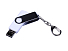 USB-флешка на 32 Гб поворотный механизм, c двумя дополнительными разъемами MicroUSB и TypeC, белый