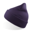Шапка вязаная  двойная Wind-S, пурпурный, 100% переработанный полиэстер, пурпурный