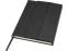 Блокнот Alejandra формата А5 с твердой обложкой из переработанной кожи - сплошной черный