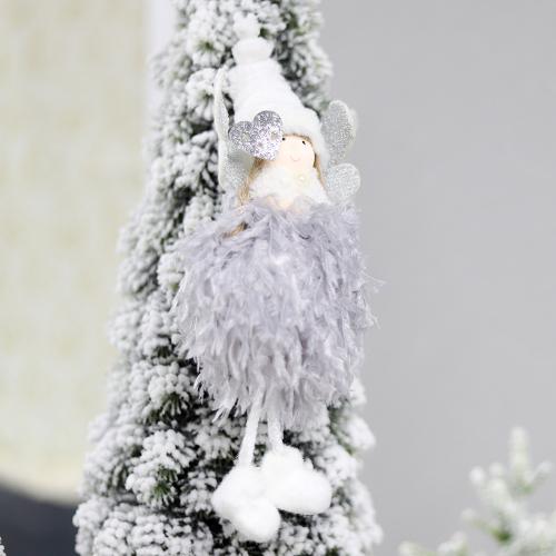 Новогоднее украшение рождественский ангел Беатриче, Серый