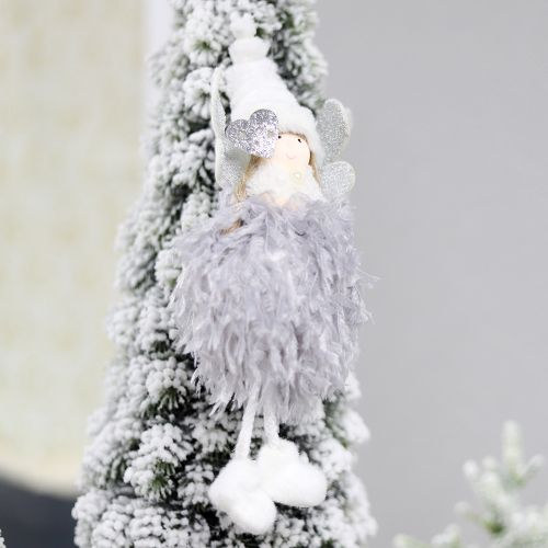 Новогоднее украшение рождественский ангел Беатриче, Серый