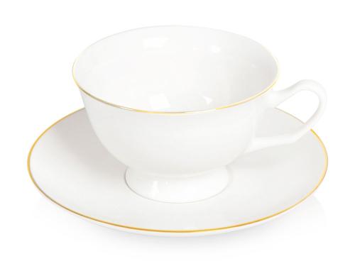 Чайная пара с золотой каймой, 200мл