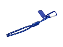 Брелок-веревочка на карабине, синий