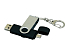 Флешка с поворотным механизмом, c дополнительным разъемом Micro USB, 16 Гб, черный