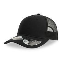 Бейсболка ZION, 5 клиньев, пластиковая застежка, черный