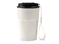 Термокружка KEURY из нержавеющей стали с двойными стенками и ручкой с керамической слоем, белый