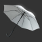 Зонт-трость "Reflect", полуавтомат, светоотражающий серый , серый