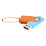 Флешка Designer To Go 2.0 USB 16Gb, Голубой/Оранжевый
