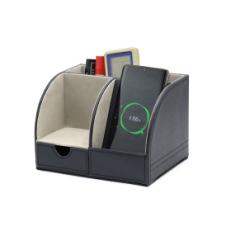 Настольный органайзер Forma c беспроводной зарядкой, Черный