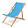Шезлонг, бирюзовый