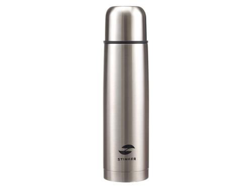 Термос Stinger, 0,8 л, узкий, нержавеющая сталь, серебристый, 8,1 x 8,1 x 29,1 см