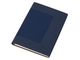 Бизнес блокнот Supreme с вставкой из софт-тача, гибкая обложка, 128 листов, синий