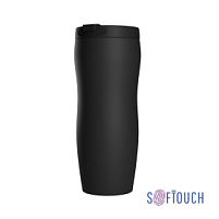 Термостакан "Монтана", покрытие soft touch, 0,4 л., черный