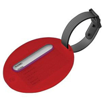 Бирка багажная, ярко-красный