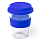 Стакан COLOR с силиконовой крышкой, синий