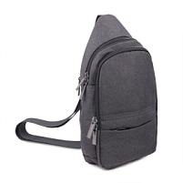 Сумка на плечо CORE, серый, 100% полиэстер , серый, голубой