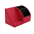 Настольный органайзер Prestige c беспроводной зарядкой, Красный
