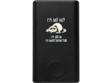 Внешний беспроводной аккумулятор 2-в-1 с функцией зарядки Apple Watch, QC/PD AtomIQ, 10000 мАч, черный с тампопечатью