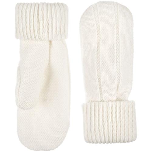 Варежки Knit Beat, белые (молочные)