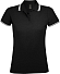 Рубашка поло женская Pasadena Women 200 с контрастной отделкой, черная с белым