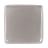 Квадратный шильдик на резинку Epoxi, матовый серебристый
