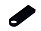 USB 2.0-флешка на 16 Гб с мини чипом и круглым отверстием, черный