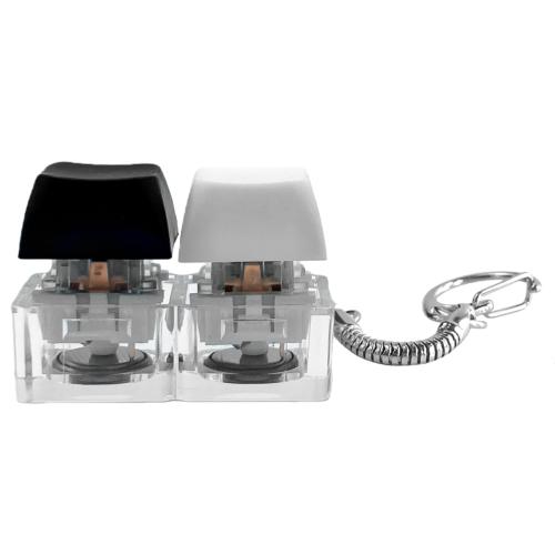 Брелок KeyDuo с LED подсветкой, Черно-Белый