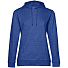 Толстовка с капюшоном женская Hoodie, ярко-синий меланж