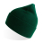 Шапка вязаная PURE  с отворотом из пряжи Polylana, темно-зелёный