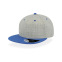 Бейсболка FADER, 6 клиньев, застежка ПВХ, серый, синий