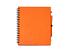Блокнот LEYNAX с ручкой из переработанного картона, оранжевый