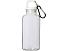 Бутылка для воды с карабином Oregon из переработанной пластмассы, 400 мл - Белый