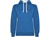 Толстовка с капюшоном Urban женская, королевский синий/белый