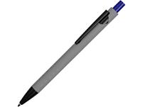 Ручка металлическая soft-touch шариковая «Snap», цвет: серый, синий