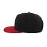 Бейсболка SNAP BACK, 6 клиньев, пластиковая застежка, черный, красный