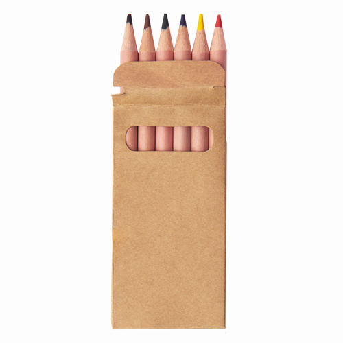 Цветные карандаши мини TINY,6 цветов, бежевый