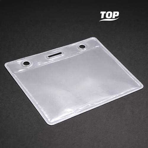 Карман для бейджа Track, горизонтальный, 10,5х9,4см (прозрачный)